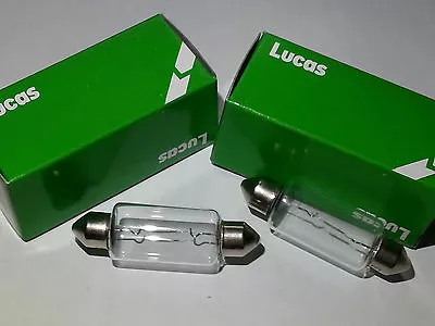 Pair Of Lucas 6 Volt 18 Watt Festoon Bulbs Free UK Post • £6.63