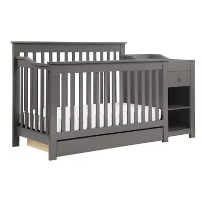 DaVinci Piedmont 4-in-1 Crib And Changer Combo In Slate • $449.99