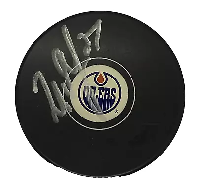 Autographed MILAN LUCIC Edmonton Oilers Hockey Puck COA • $26