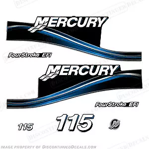 Fits Mercury 115hp  Fourstroke EFI  Decals - 2005 (Blue) • $104.95