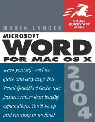 Microsoft Word 2004 For Mac OS X - Paperback By Langer Maria - GOOD • $6.37