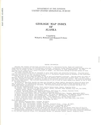 Geologic Map Index Of Alaska By Willard L. McIntosh • $9.99