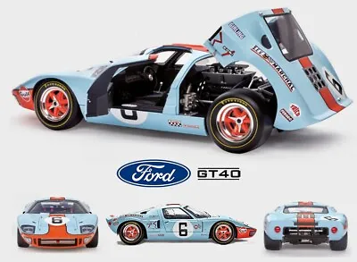 Fanhome BUILD FORD GT GT40 1/8 SCALE 110 Complete Set FULL Agora Model 1968 1969 • $3473.94