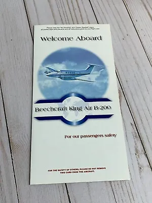 $8.99 • Buy Beechcraft King Air B-200 Safety Card - 2011