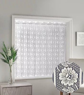 Milan Textured Voile Louvre Vertical Pleated Window Blind Panel - White • £13.49