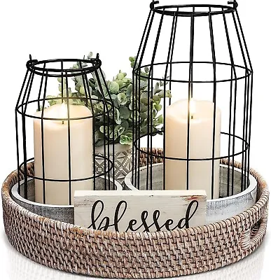 Stylish Rustic Farmhouse Lantern Decor For Your Home - Perfect For Living Room • $17.99