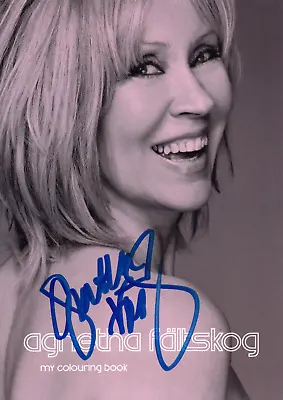 Agnetha Faltskog (ABBA) My Colouring Book Signed Autographed 6x4 Promo Card • £250