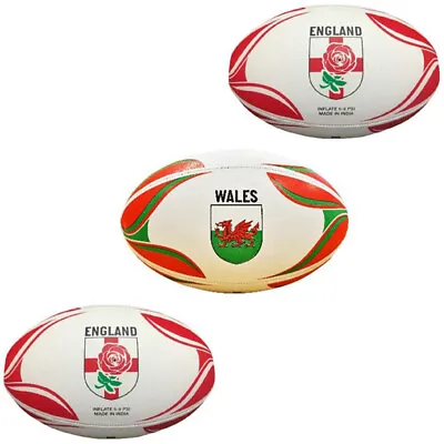 International Country Rugby Balls Training League Rugby Balls Cubs Size 5 • £9.99