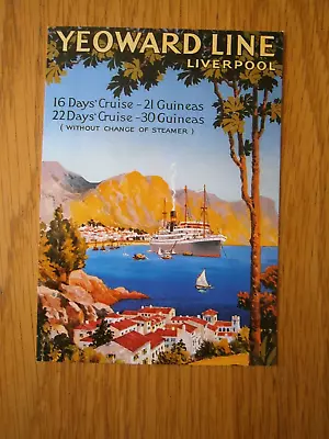 £3 • Buy Yeoward Line Liverpool Modern Repro Postcard Cruise Liner Ship Steamer Nostalgia
