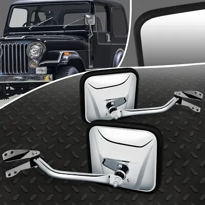 For 60-75 Jeep Cj6 Cj3 Cj5 Pair Oe Style Manual Adjustment Side View Door Mirror • $64.76