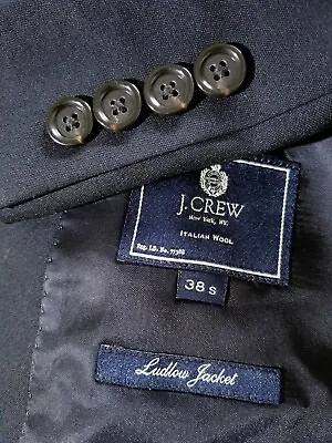 38S J.CREW Ludlow Unconstructed Navy Blue Lightweight Blazer Sport Jacket • $134.96