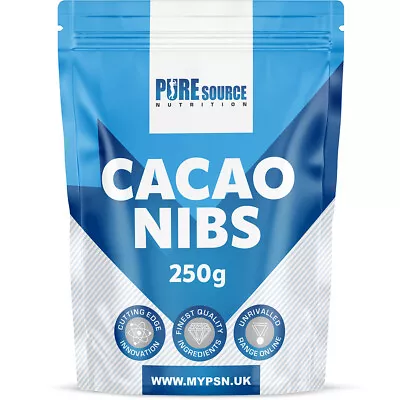 PSN Organic RAW Cacao Nibs 250g-Superfood 100% Natural| Vegan |Soy & Gluten Free • £6.99