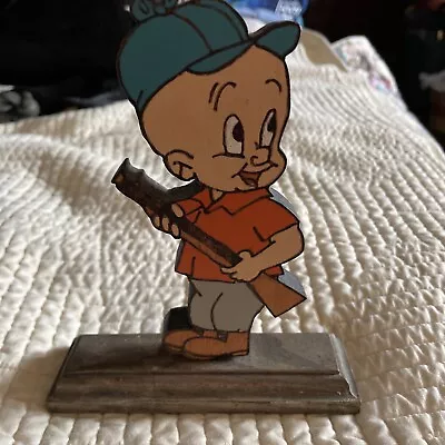 Elmer Fudd Figure Wooden 7”  Figure Stamped HE • $28