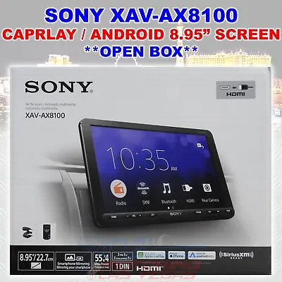 Sony XAV-AX8100 8.95  1-Din Multimedia Receiver Apple CarPlay & Android Auto OB • $429.99