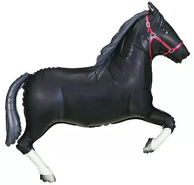 Black Horse Mylar Balloon Extra Large Super Shape Mylar Foil  Party Decoration • $6.99