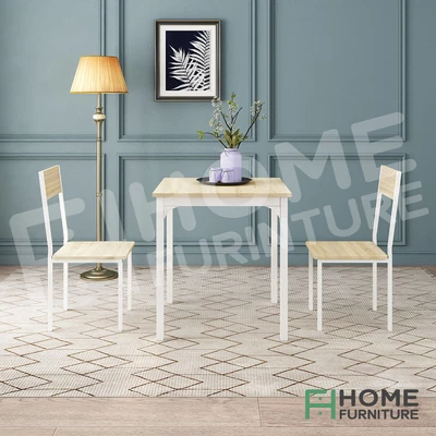$149.50 • Buy Dining Table And Chairs Set Kitchen Chair Wooden Metal 2 Seater Oak White