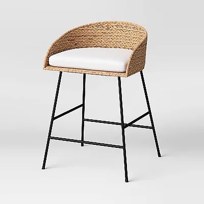 Woven Backed Counter Height Barstool With Cushion - Threshold • $48.99