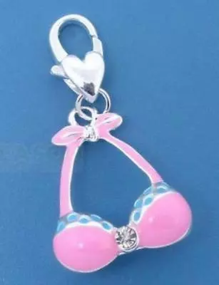 Crystal Bra Clip On Charm Fits Links Of London ~ PLUS FREE PINK GIFT POUCH • £3.70