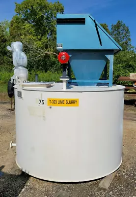 Int'l Production Specialists T-323 Steel Slurry 850 Gallon Mixing Tank & Mixer • $4950