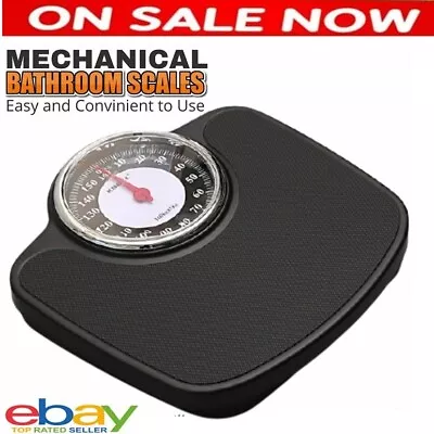 Mechanical Bathroom Scales 160kg Capacity Weight Measure Personal Body Gym Weigh • $78.80