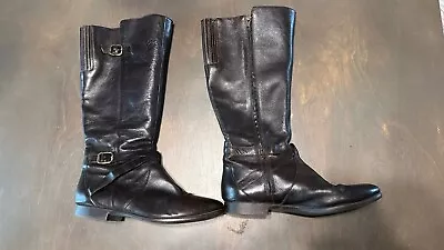 UGG Danae Tall Brown Riding Boots Womens Leather Suede 1007661 Knee High Size 11 • $20