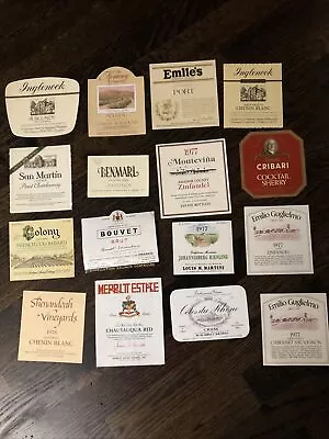 Lot Of 16 Vintage Unused Wine Labels • $25