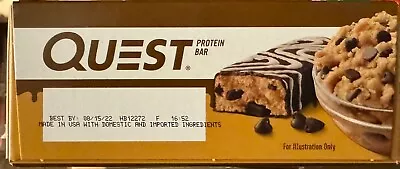 Quest Nutrition Protein Bars Dipped Chocolate Chip Cookie Dough Pack Of 12 • $22.64