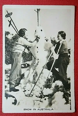 AUSTRALIAN SNOWMAN  Alps  Victoria   Vintage Photo-card  CD13 • $6.20