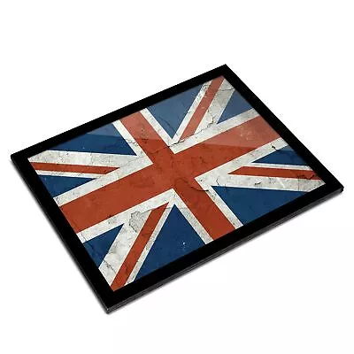 A3 Glass Frame - Distressed Union Jack British Flag Art Gift #16072 • £39.99