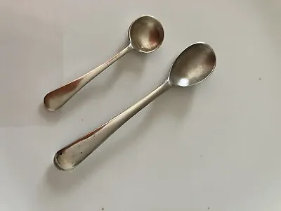 Two Silver Plate Mustard & Salt Spoons • £4.99