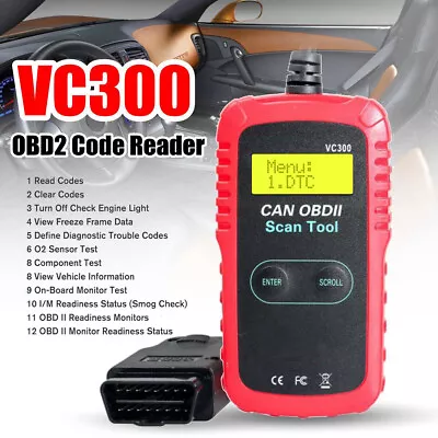 VC300 OBDII OBD2 Scanner Universal Car Fault Code Reader Engine Diagnostic Tool • $14.99