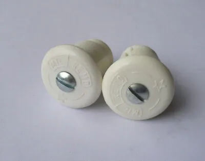 NOS Milremo Screw Type Bar End Plug White Color In Pair A14 Ca • $19.62