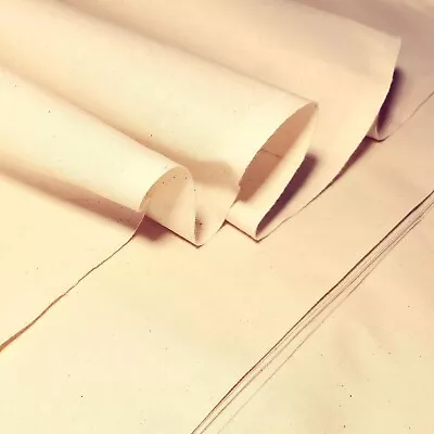 63 Inch / 160 Cm Wide Calico Fabric Medium Weight 100% Natural Cotton 3 Metres • £10.99