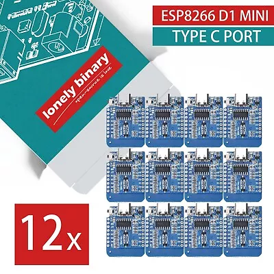 Lonely Binary ESP8266 D1 Mini Type C Port WIFI Board Type-C For Arduino ESP32 • $9.95