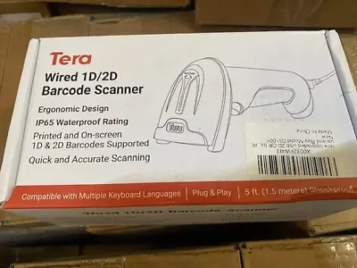 Tera D5100Y 2D QR Wired Dustproof Shockproof Waterproof Barcode Scanner (NEW) • $32.97