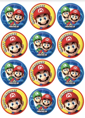 24 X Super Mario Inspired Edible Cake Toppers ***UNOFFICIAL*** • £2.25