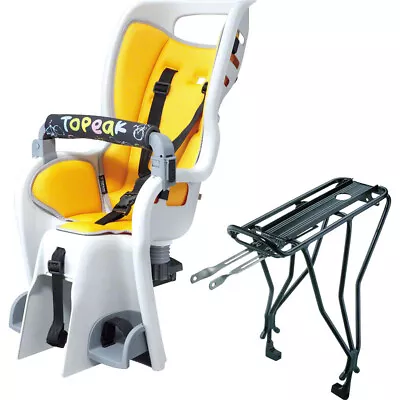 Topeak BabySeat II With Heavy Duty Disc Compatible QuickTrack Rack Yellow • $219.95