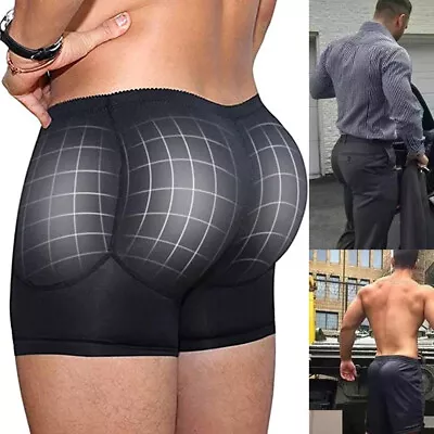 Mens FAKE ASS Hip Enhancer Padded Underwear Butt Lifter Boxer Brief Body Shaper • $20.99