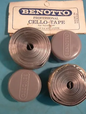 Benotto Grey Smooth Road Handlebar Tape NEW / NOS Vintage-One Pair- NIB • $37.11