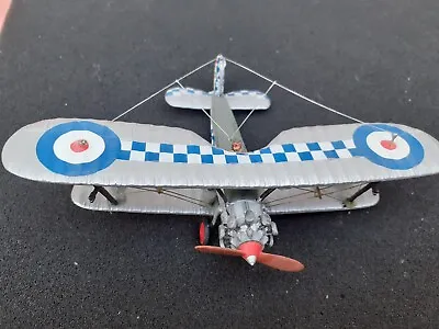 Bristol Bulldog Metal Die-cast Model Plane 10cms X 15cms REDUCED • £7