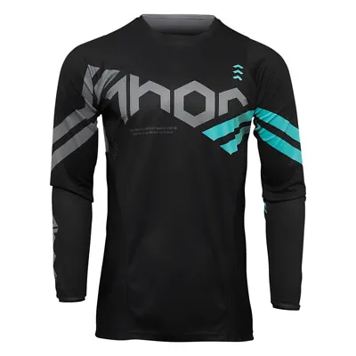 Thor Pulse Cube Black And Gray MX Off-Road Jersey Men's Sizes SM - 3X • $34.99