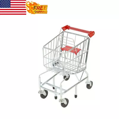 Metal Shopping Cart Made Real Heavy Gauge Steel 360 ° Rolling Easy Grip Handle • $96.89