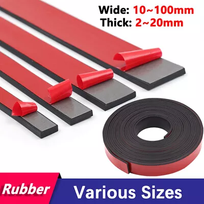 Self Adhesive Rubber Strip Pads Adhesive Backed Solid Seals Gasket Various Sizes • £137.72