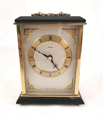 £16 • Buy Vintage Metamec Carriage Clock Brass And Faux Onyx
