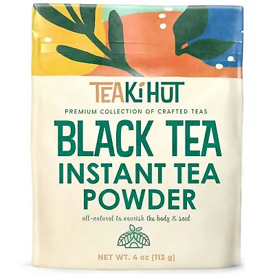 TEAki Hut Instant Black Tea Powder 4 Oz Instantly Dissolves 113 Servings • $13.53