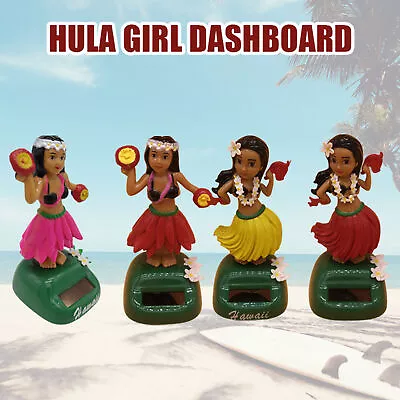 1* Solar Powered Dancing Hula Girl Swinging Doll Car Dashboard Hawaii Girl Decor • $19.61