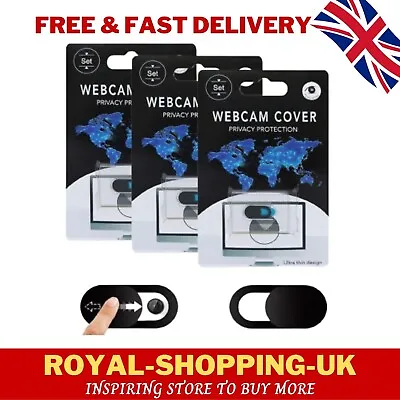 3 Pack Webcam Cover Ultra Thin Privacy Slider Stickers Camera Phone Laptop UK • £2.87