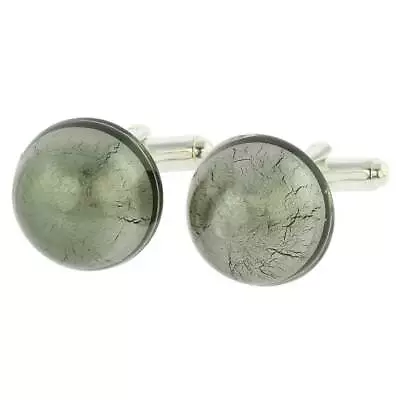 GlassOfVenice Murano Glass Venetian Dream Cufflinks - Silver Grey • £51.53