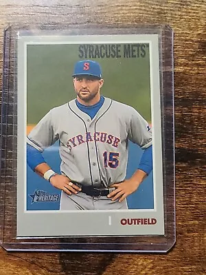 TIM TEBOW 2019 Topps Heritage Minor League MISSING NAME VARIATION SP Mets CARD • $95