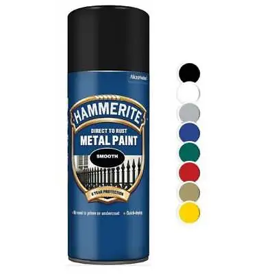 2 X Hammerite Smooth Metal Spray Paint 400ml - Various Colours And Finishes • £22.99